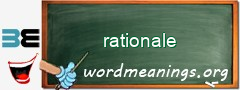 WordMeaning blackboard for rationale